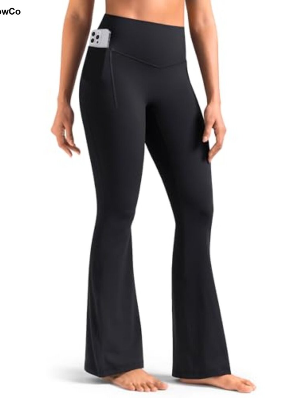 Flare Leggings High Waist No Front Seam Pockets Tall Yoga Pants
